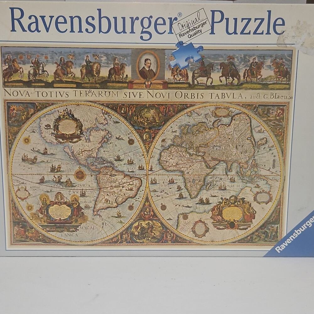 Ravensburger World Map 1000-1999 Piece Vintage Jigsaw Puzzle 1994 Cardboard